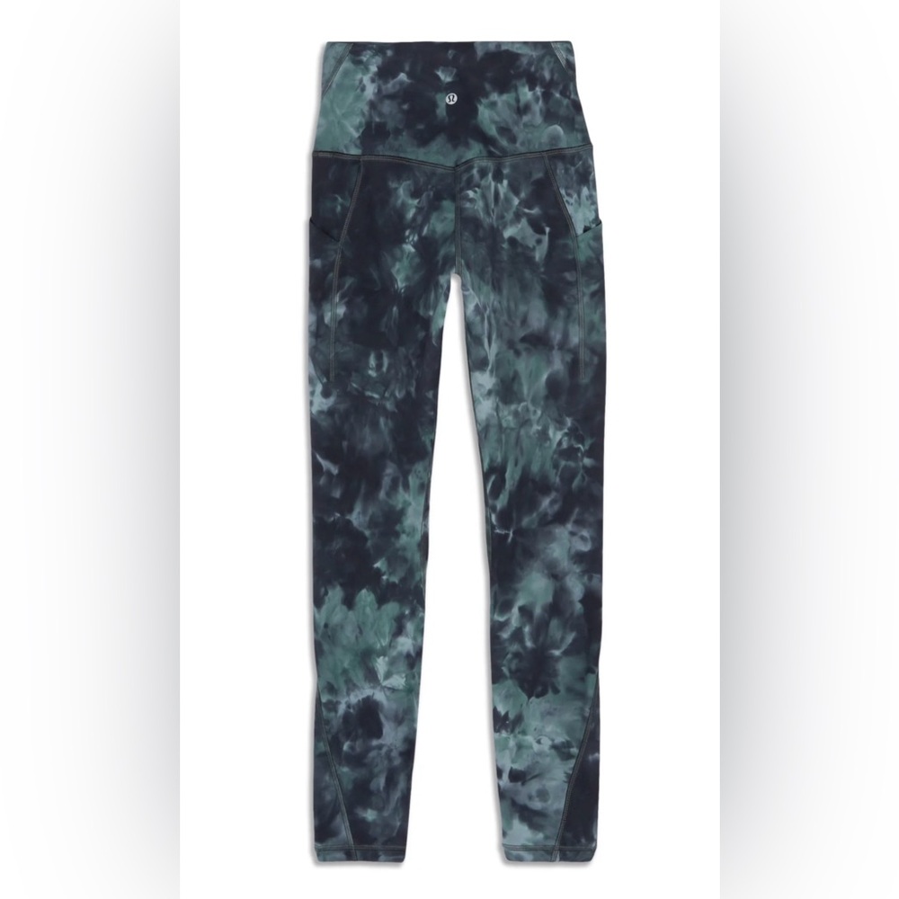 Lululemon Marble Capri Leggings in Black and Blue
